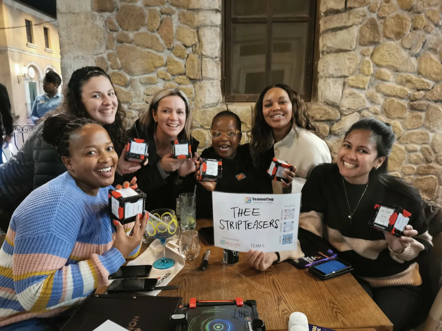 Group photograph of Team Building Activities hosted by Teamoting at Monte Casino Fourways for PEP Stores